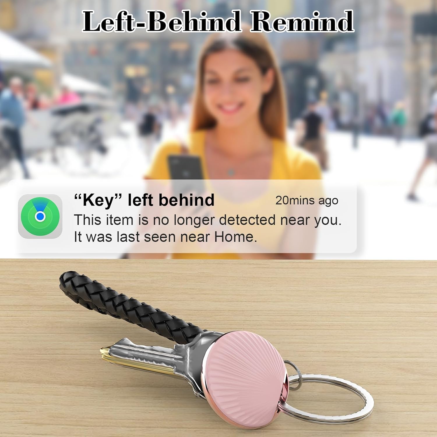 Seurantatunniste, [MFi-sertifioitu] älytunniste, lemmikin Bluetooth-seurantalaite Apple Find My -sovellukseen, IP68-vedenpitävä, vaihdettava akku